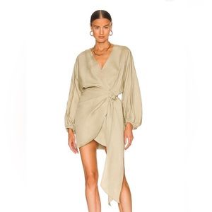 Significant Other Kenna Linen Blend Wrap Dress